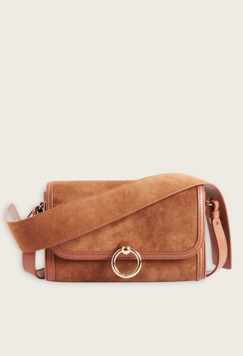 Anoushka caramel suede bag