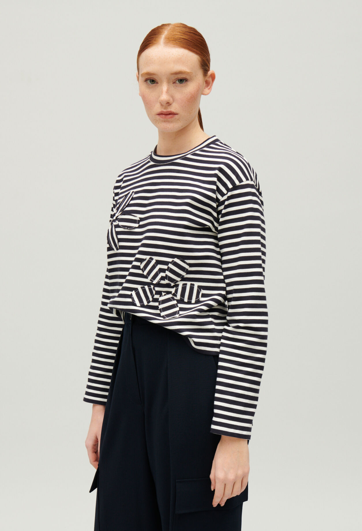 Navy striped T-shirt