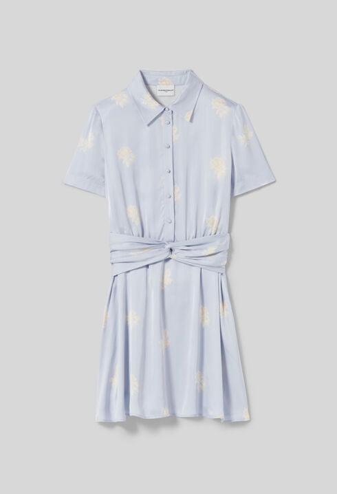 Satinkleid mit Blumen