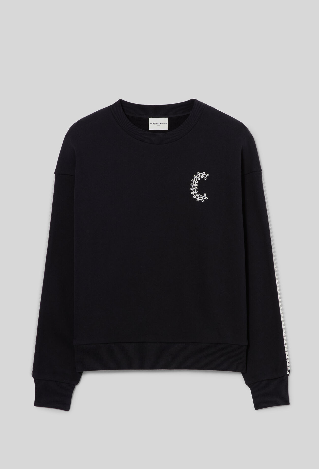 Sweatshirt coton organique broderie C