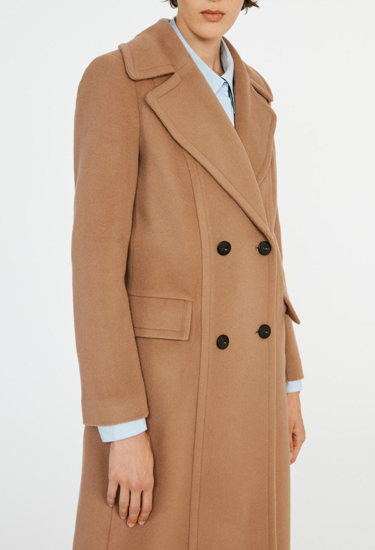 Long double-breasted coat
