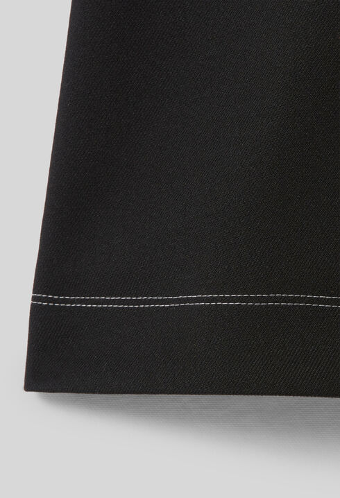 Contrast stitch straight skirt