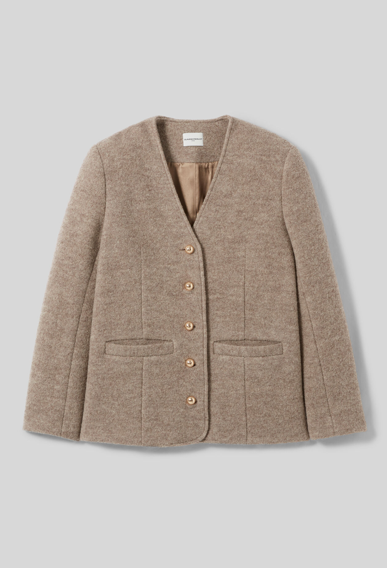 Knopfjacke aus Wolle