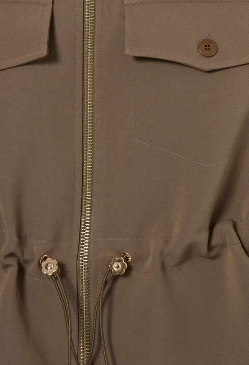 Gold flower peplum jacket