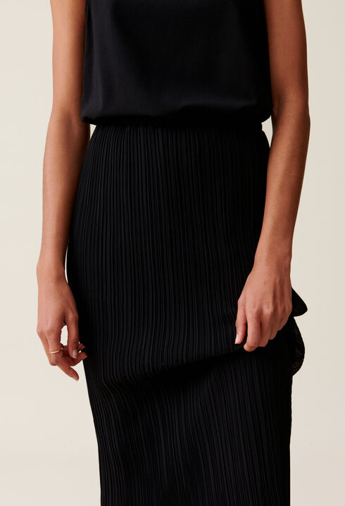 Robe 7/8ème col rond élastiquée