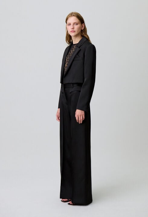 Satin tailored trousers