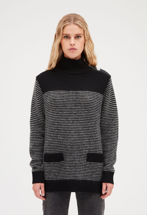 Pull rayé maille