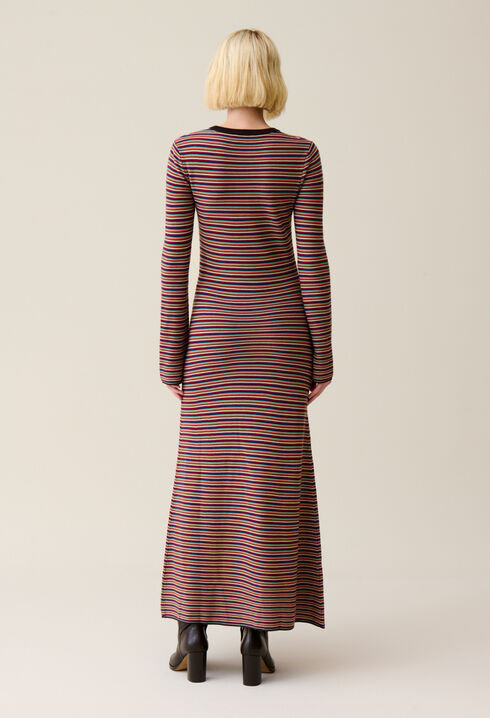 Robe longue tube laine
