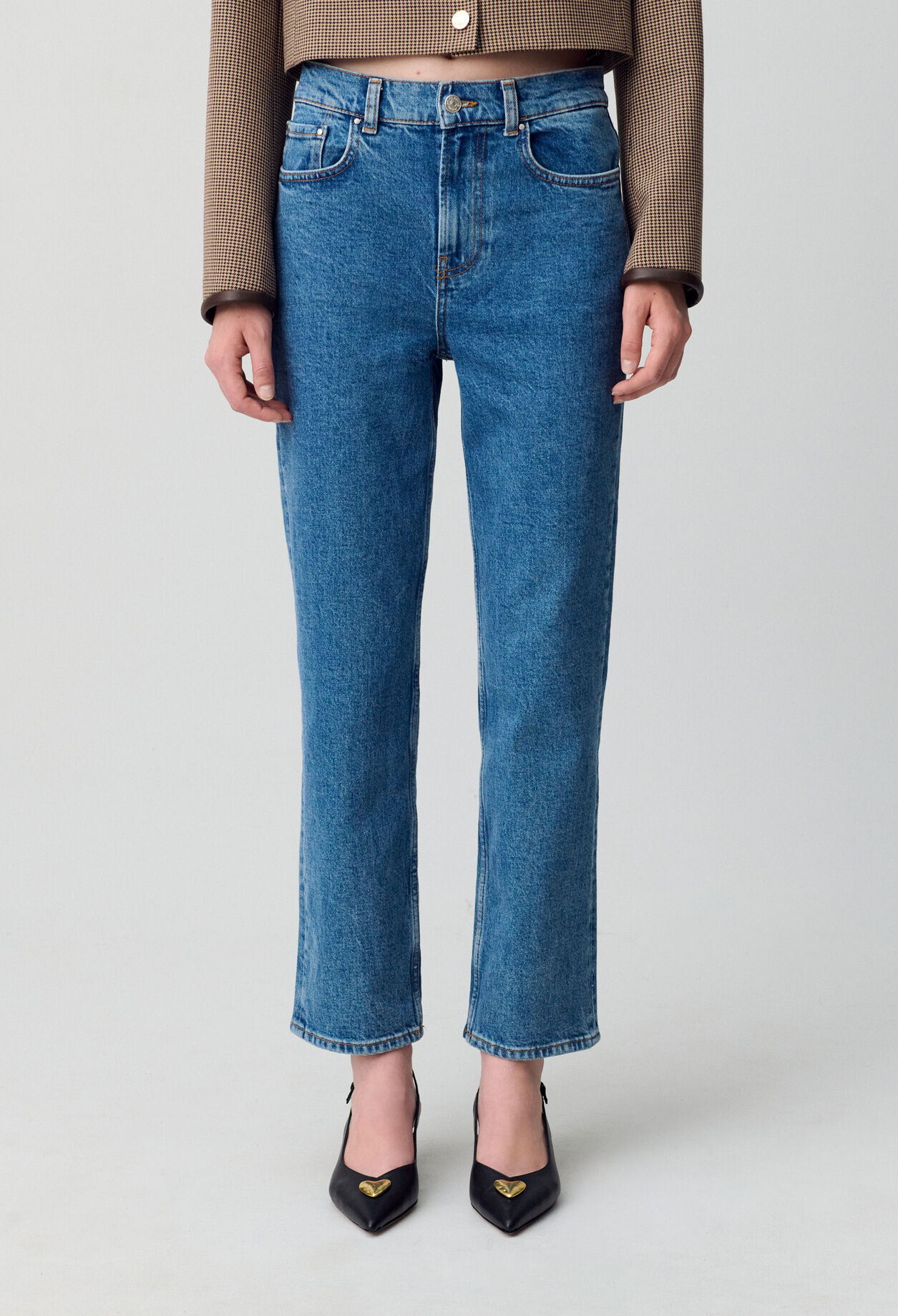 Jeans Toto slim 7/8 blau verwaschen
