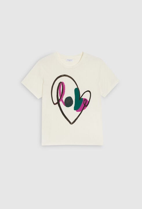 Kurzärmeliges T-Shirt mit Herz