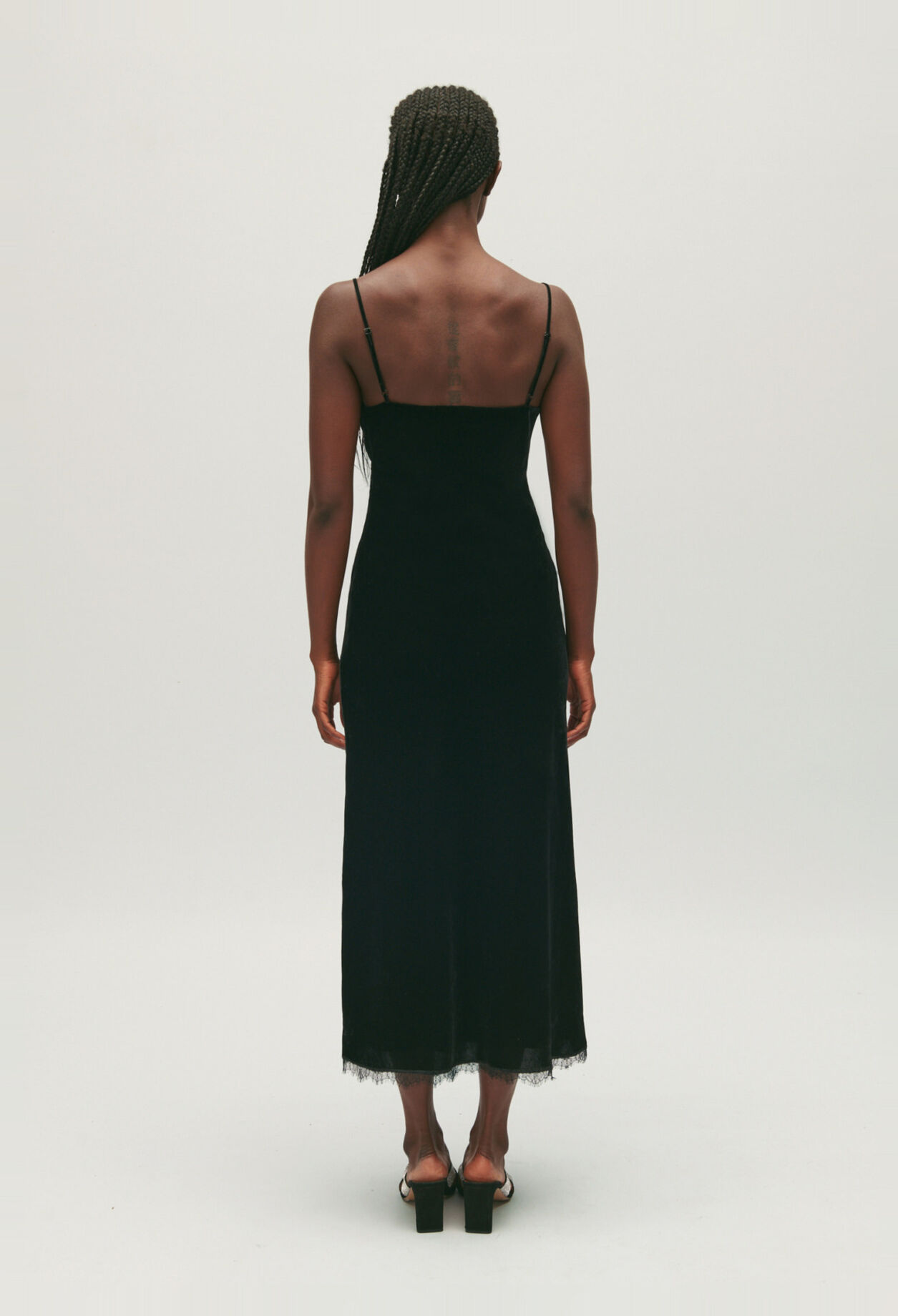 Robe midi velours noir