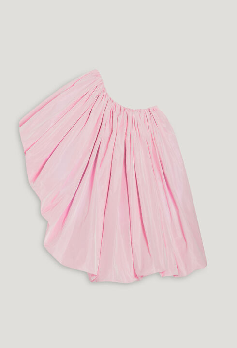 Blush asymmetrical short dress