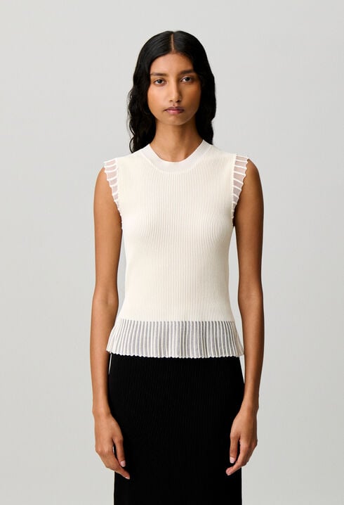 Top maille col montant