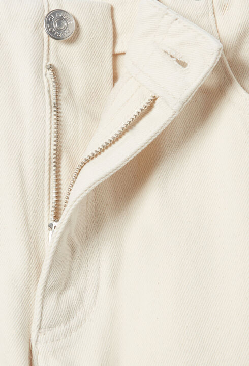 Denim-Jeans aus Baumwolle, Ecru