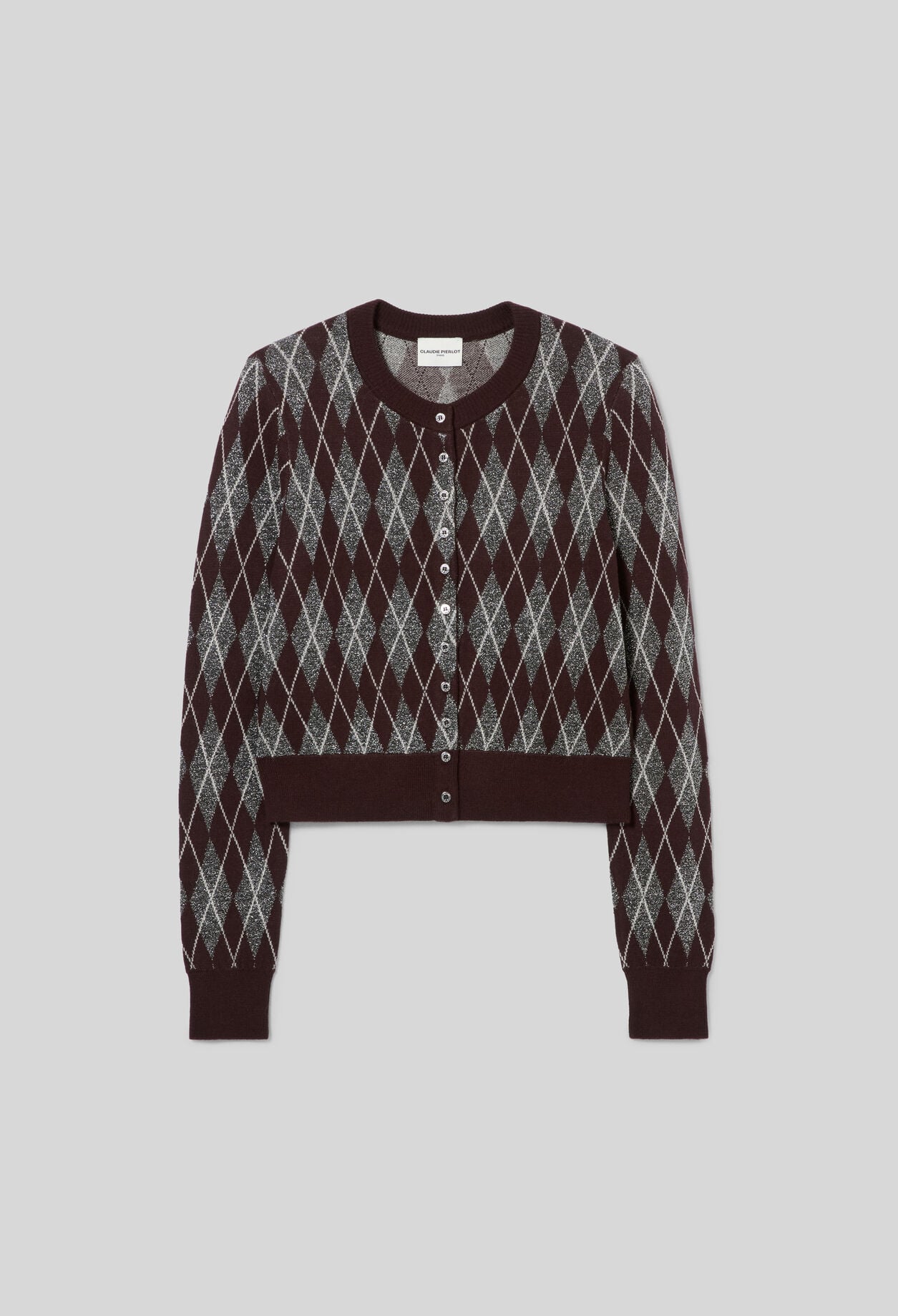 Strickcardigan mit Argyle-Muster