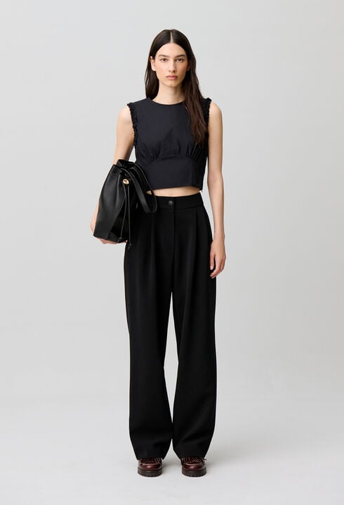 Ruffled crop top