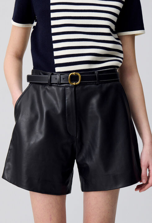 Ceinture cuir boucle dorée