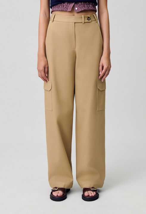Pantalon cargo droit large