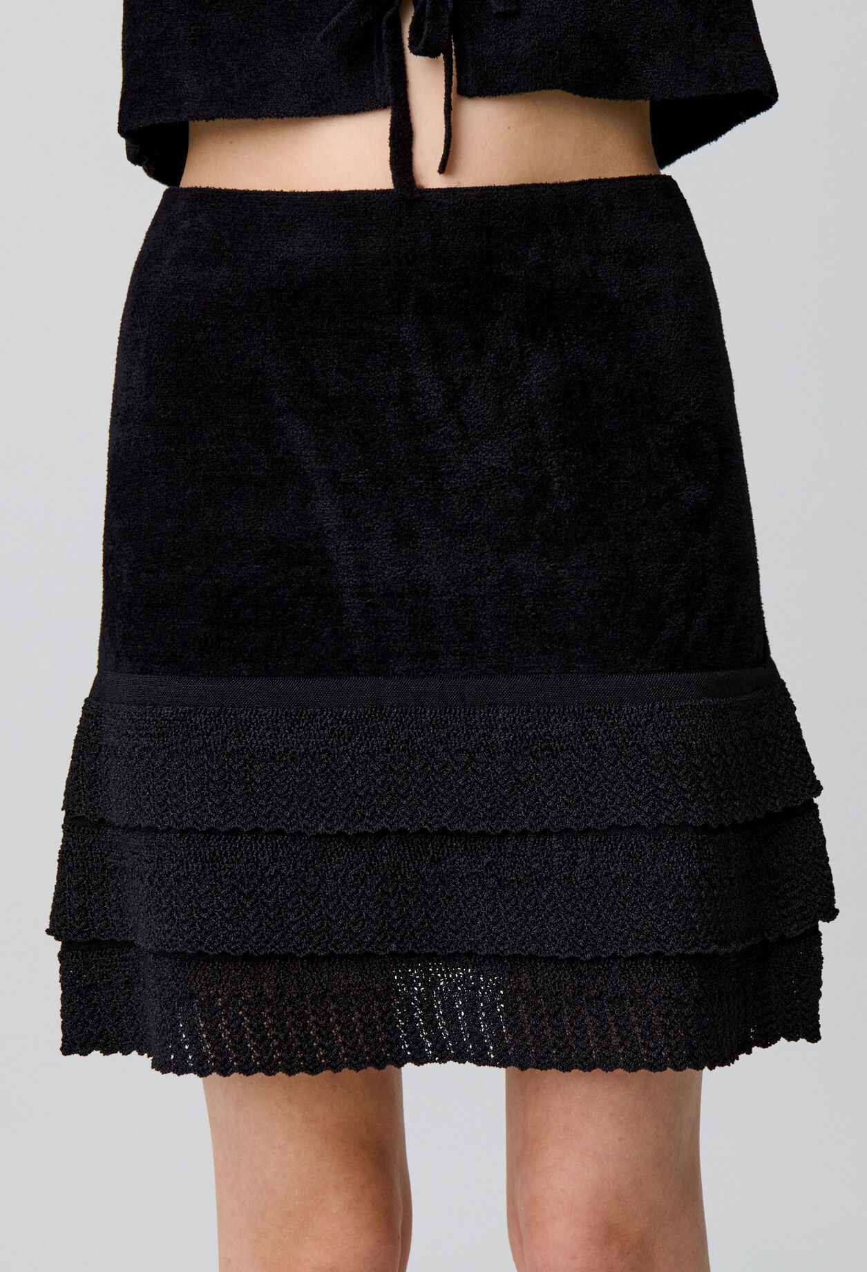 Velvet knit skirt