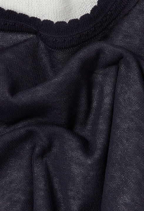 Kontrast-Strickpullover