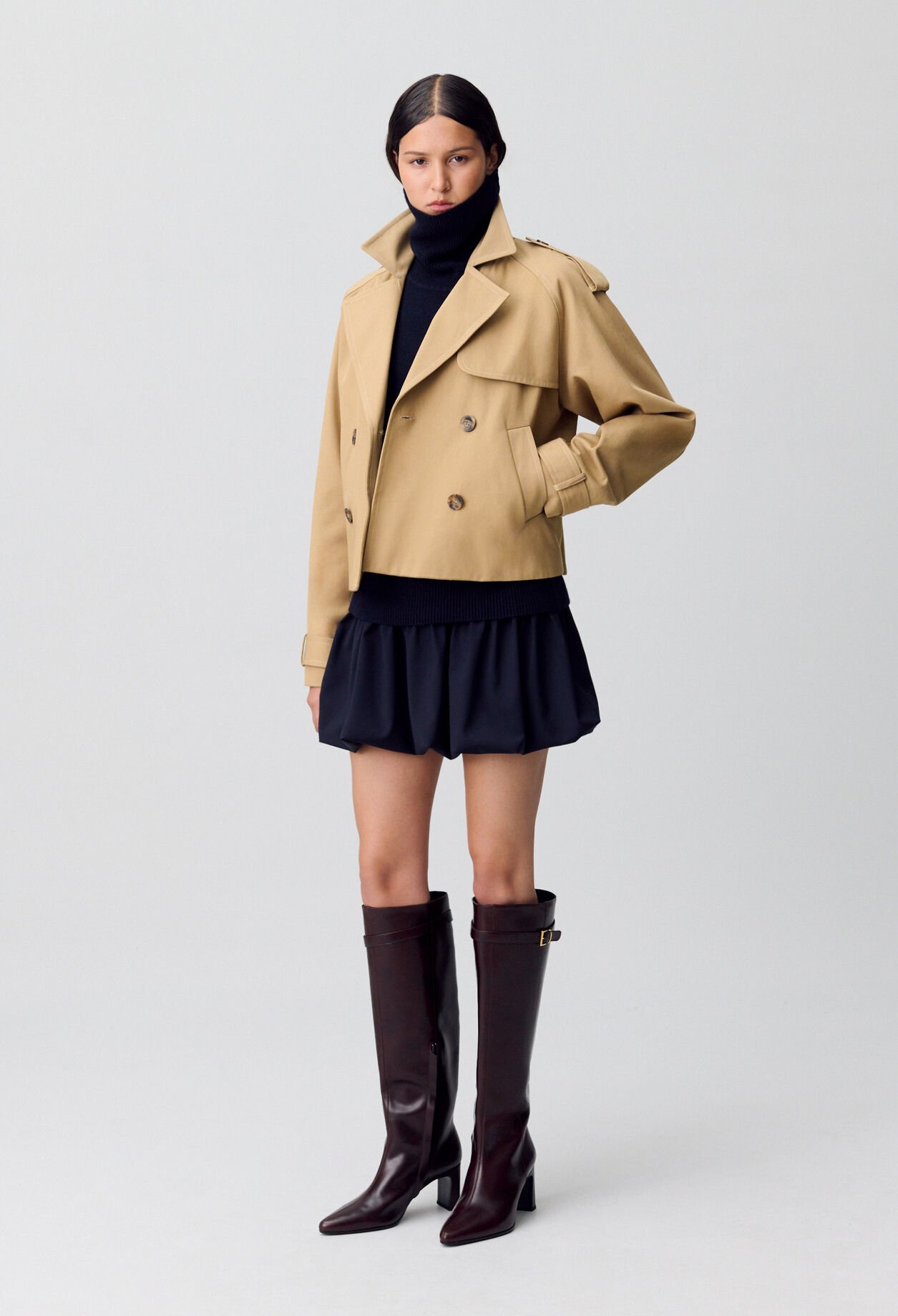 Short trench jacket