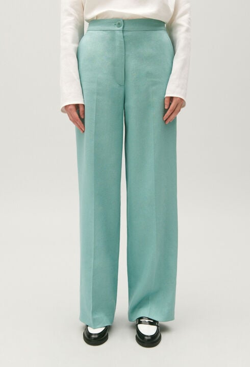 Pantalon de tailleur lin mélangé