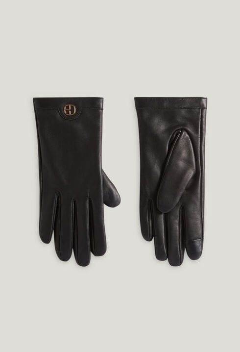 Gants cuir noir