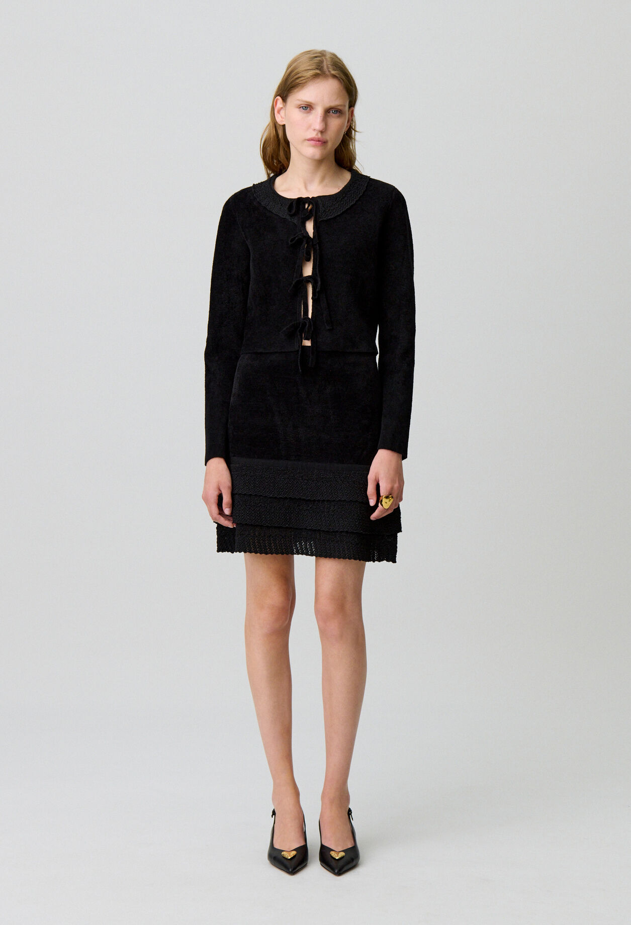 Velvet knit skirt