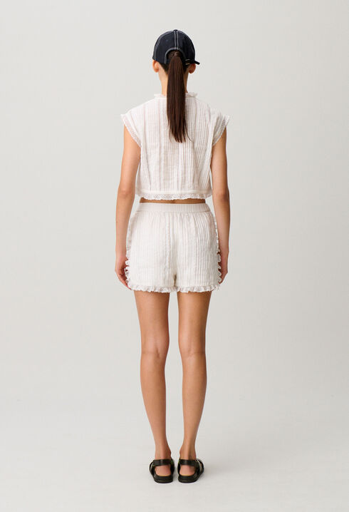 Kurze Spitzen-Shorts