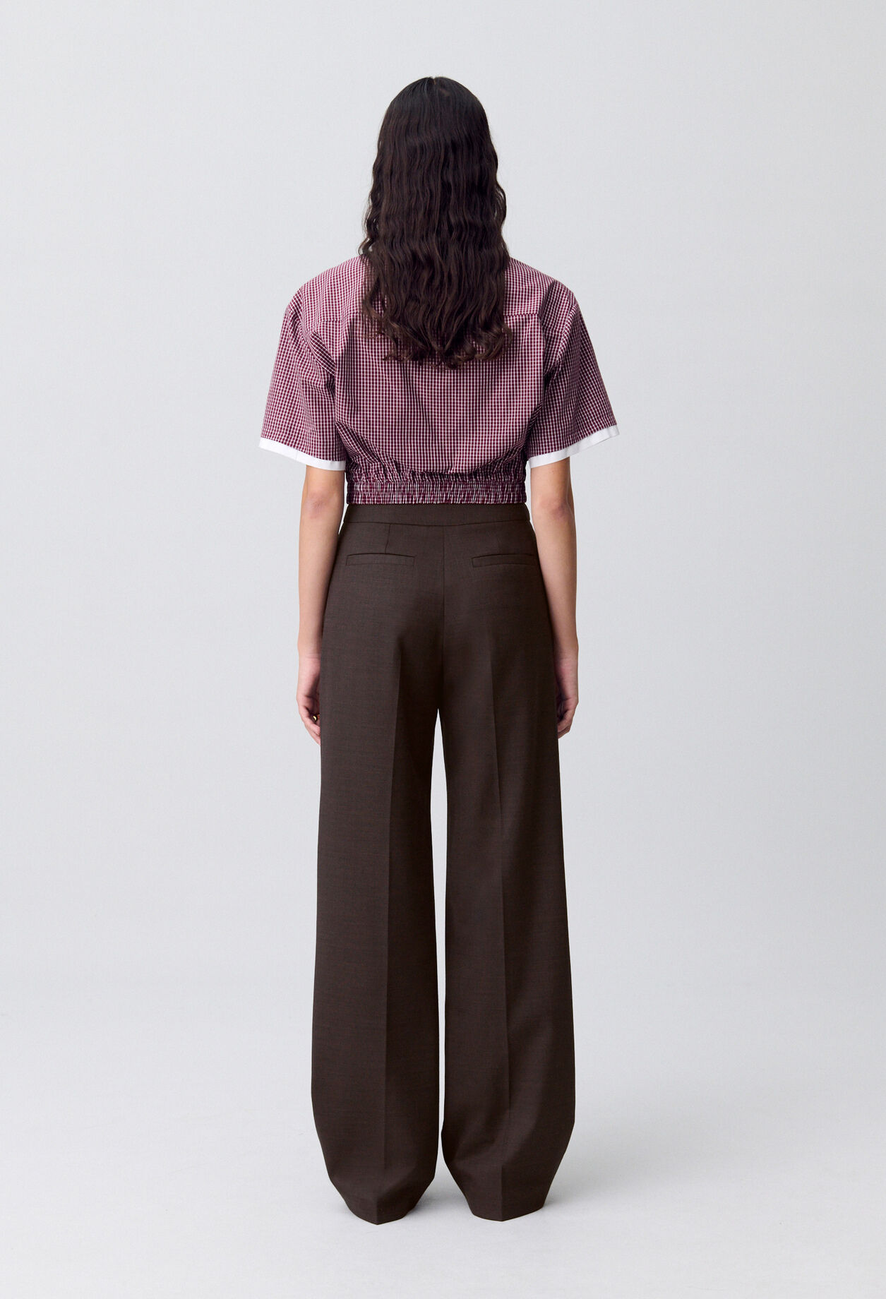 Pantalon droit laine