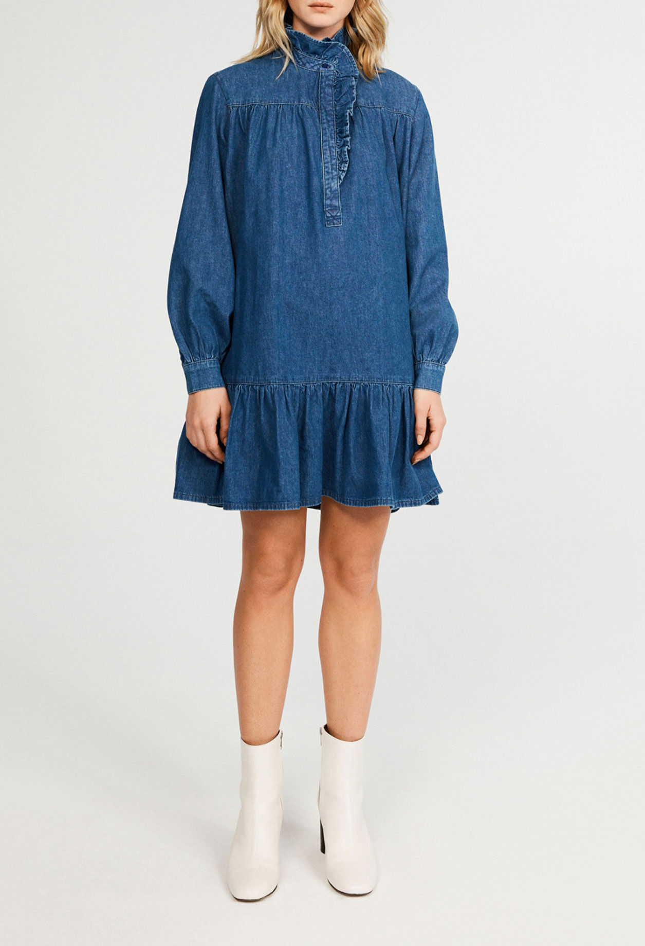 Denim trapeze dress