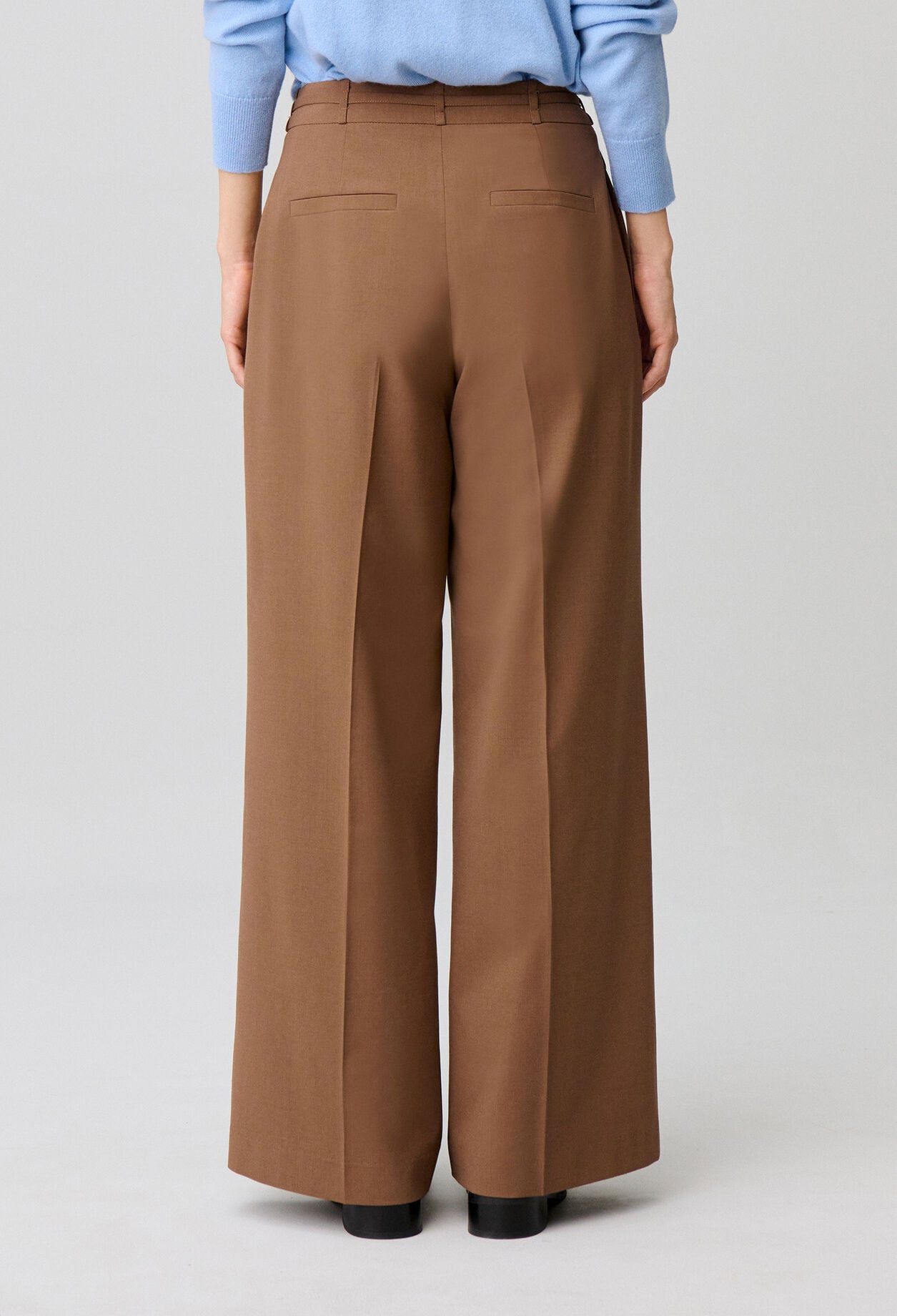 Wollmix-Hose mit weitem Bein