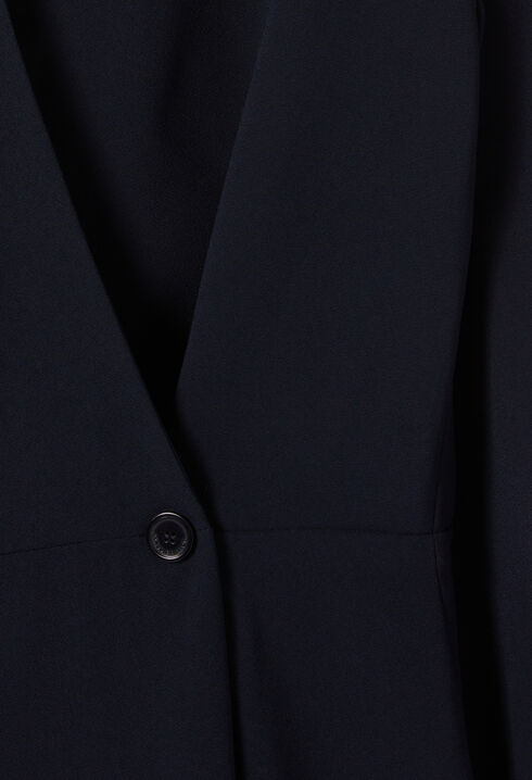 Navy wrap fluid maxi dress