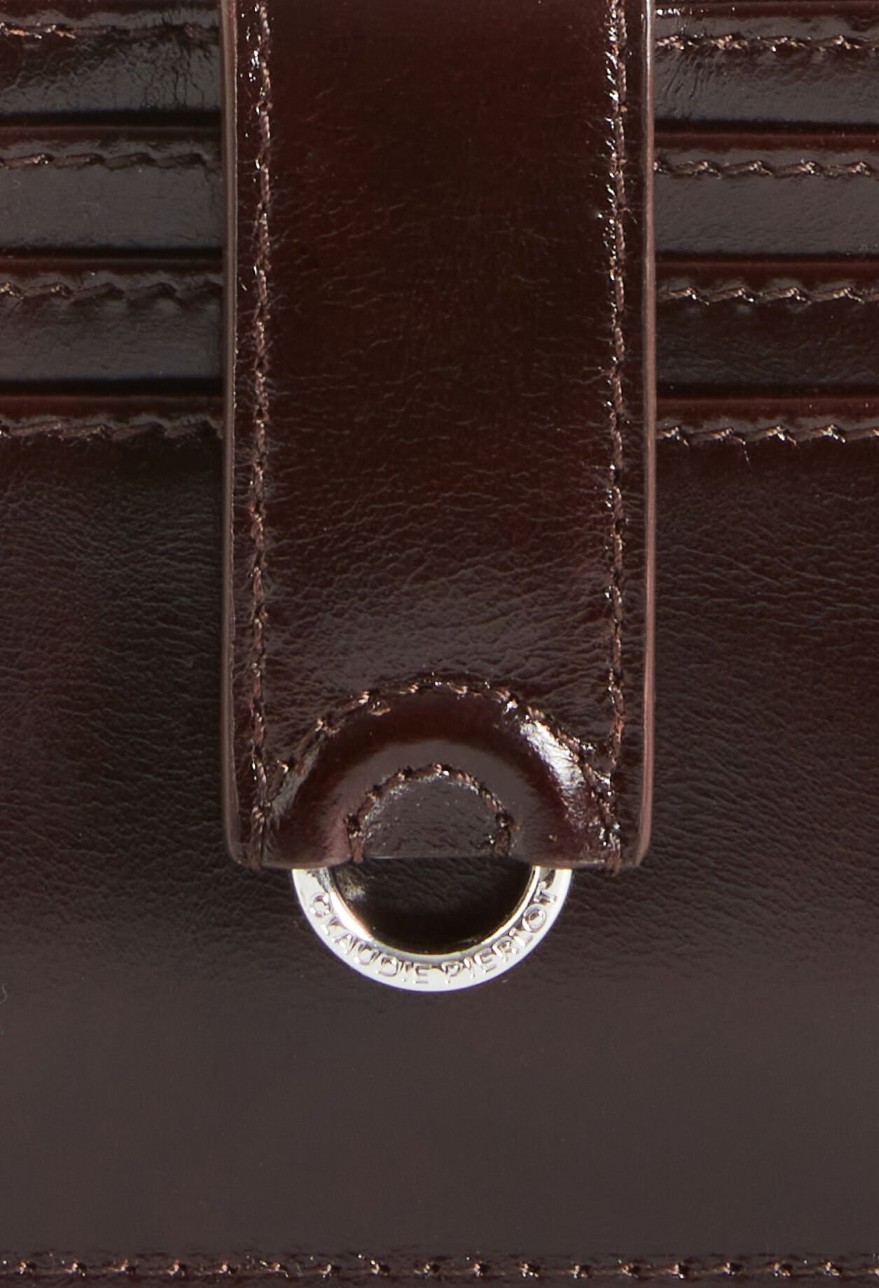 Brown leather card holder