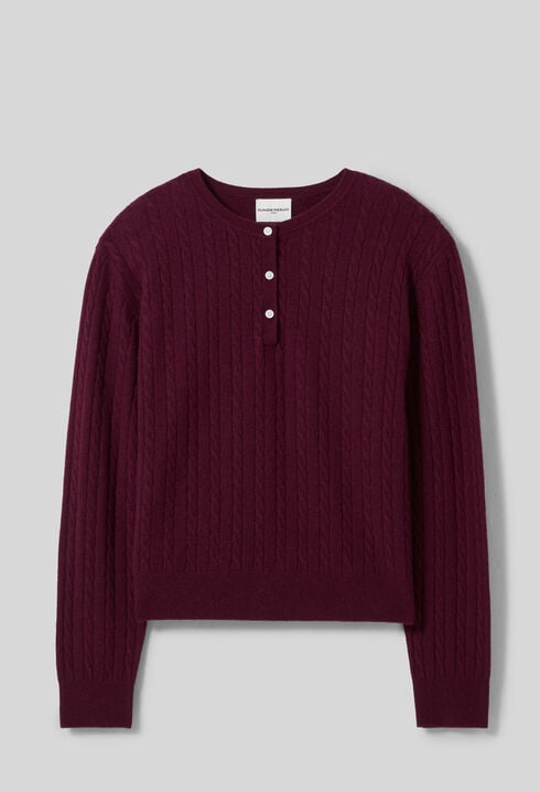 Pull maille col tunisien