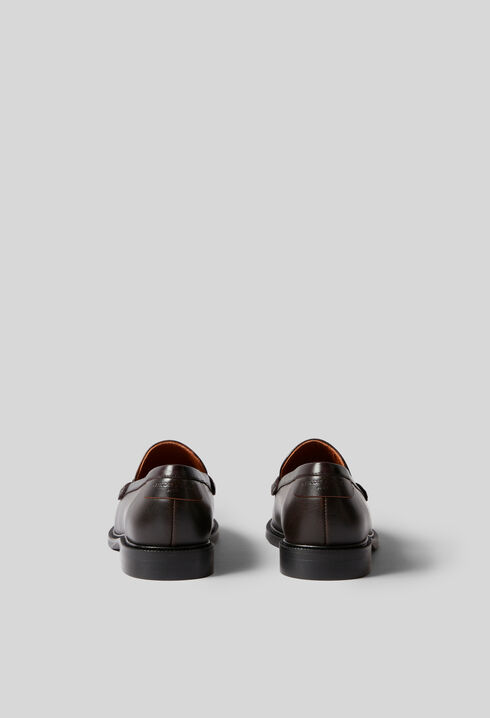 Mocassins cuir chocolat