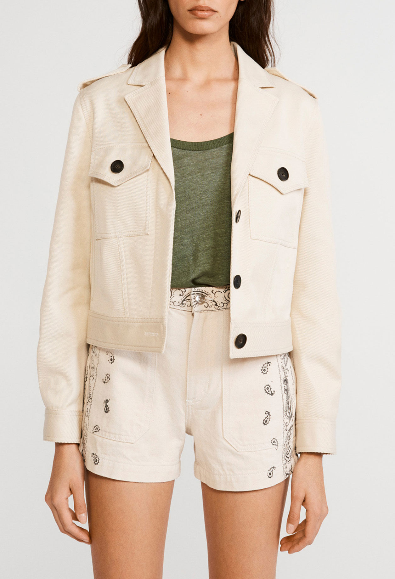 Organic cotton bomber jacket