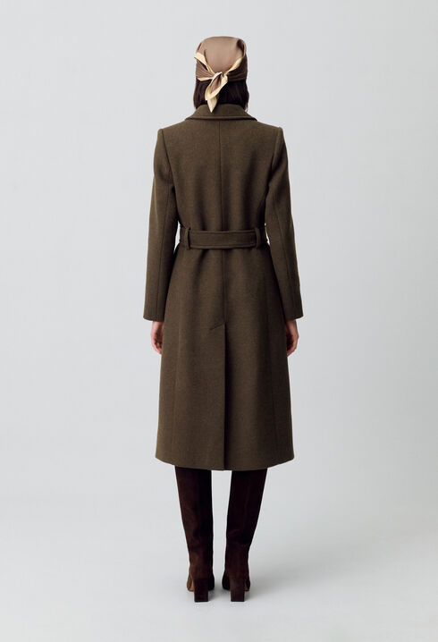 Manteau long laine