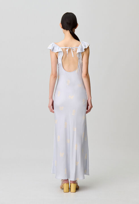 Floral satin dress