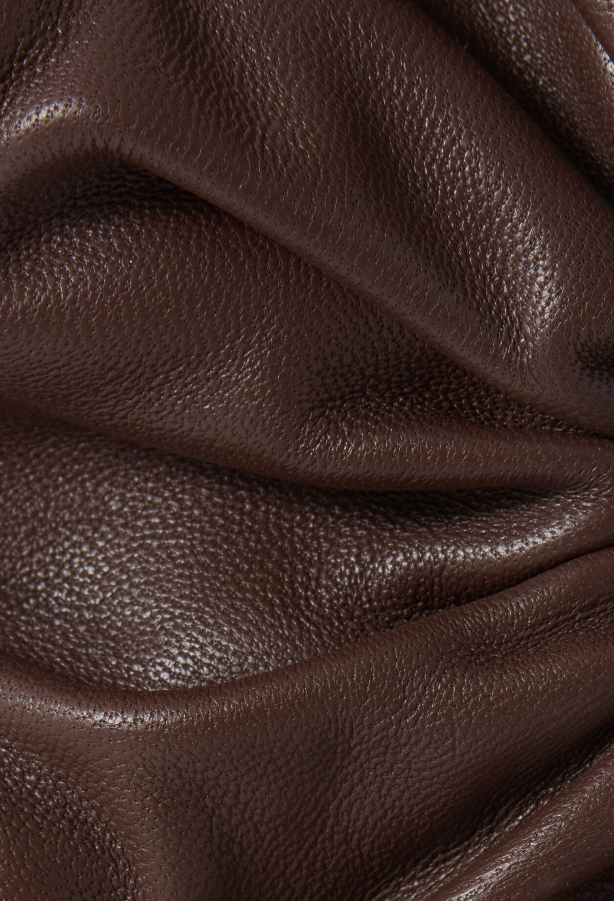 Leder-Scrunchie mit Ziernaht