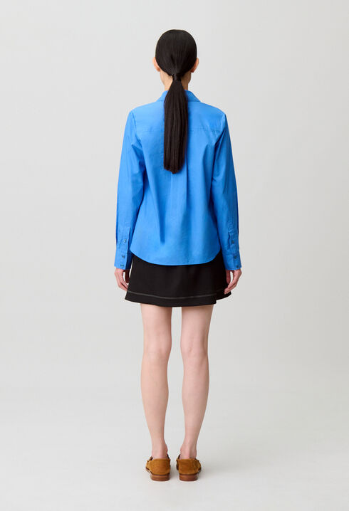 Wide V-neck blouse
