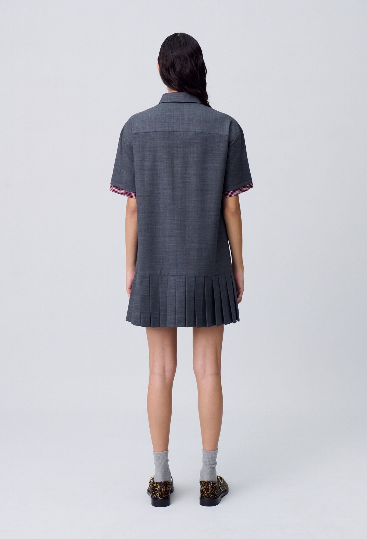 Pleated Mini Dress