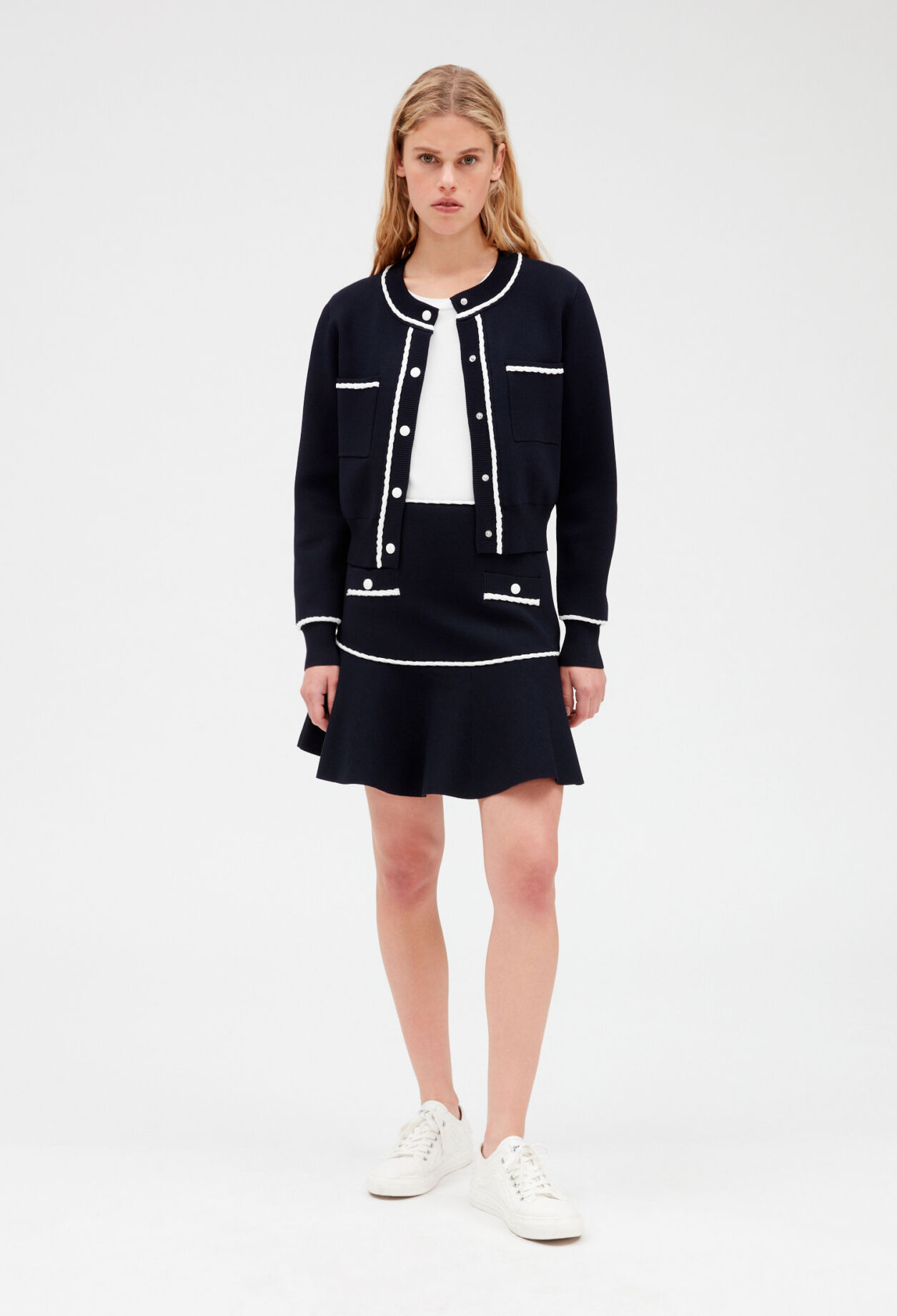Cardigan liserés tressés