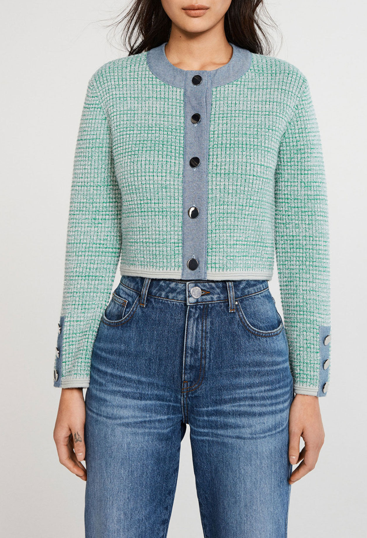 Cardigan bimatière
