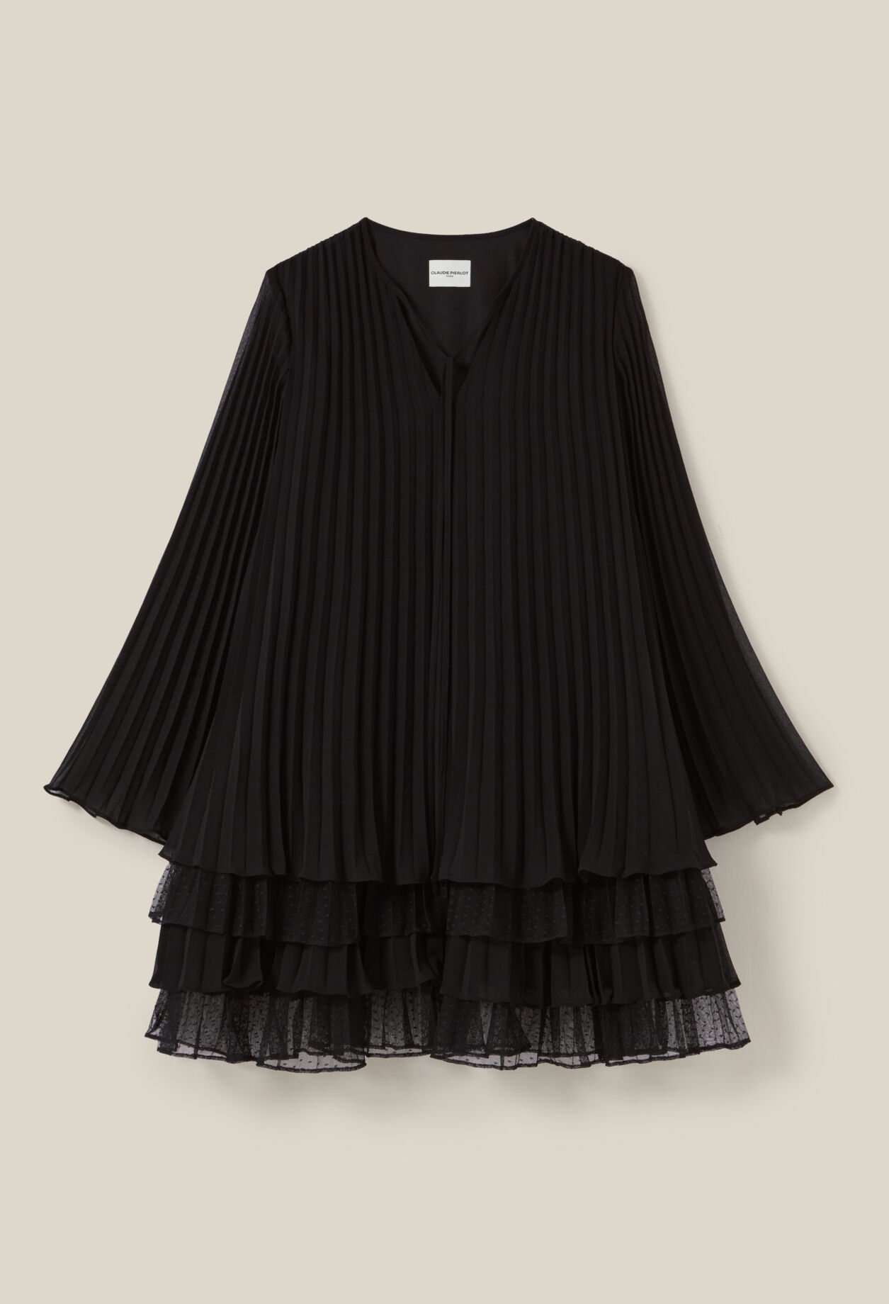 Kurzes schwarzes Rüschenkleid