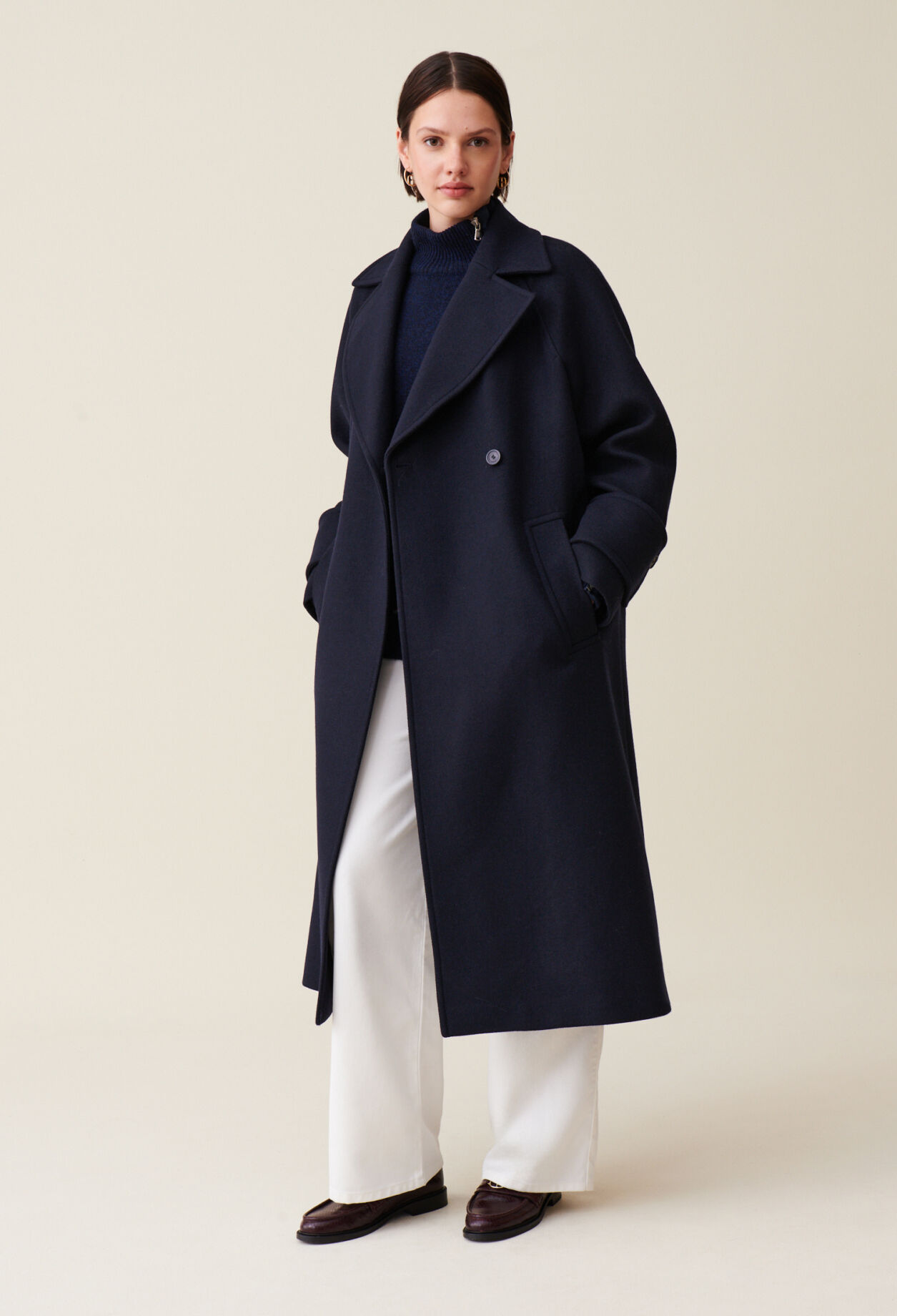 Wollmantel im Trenchcoat-Stil