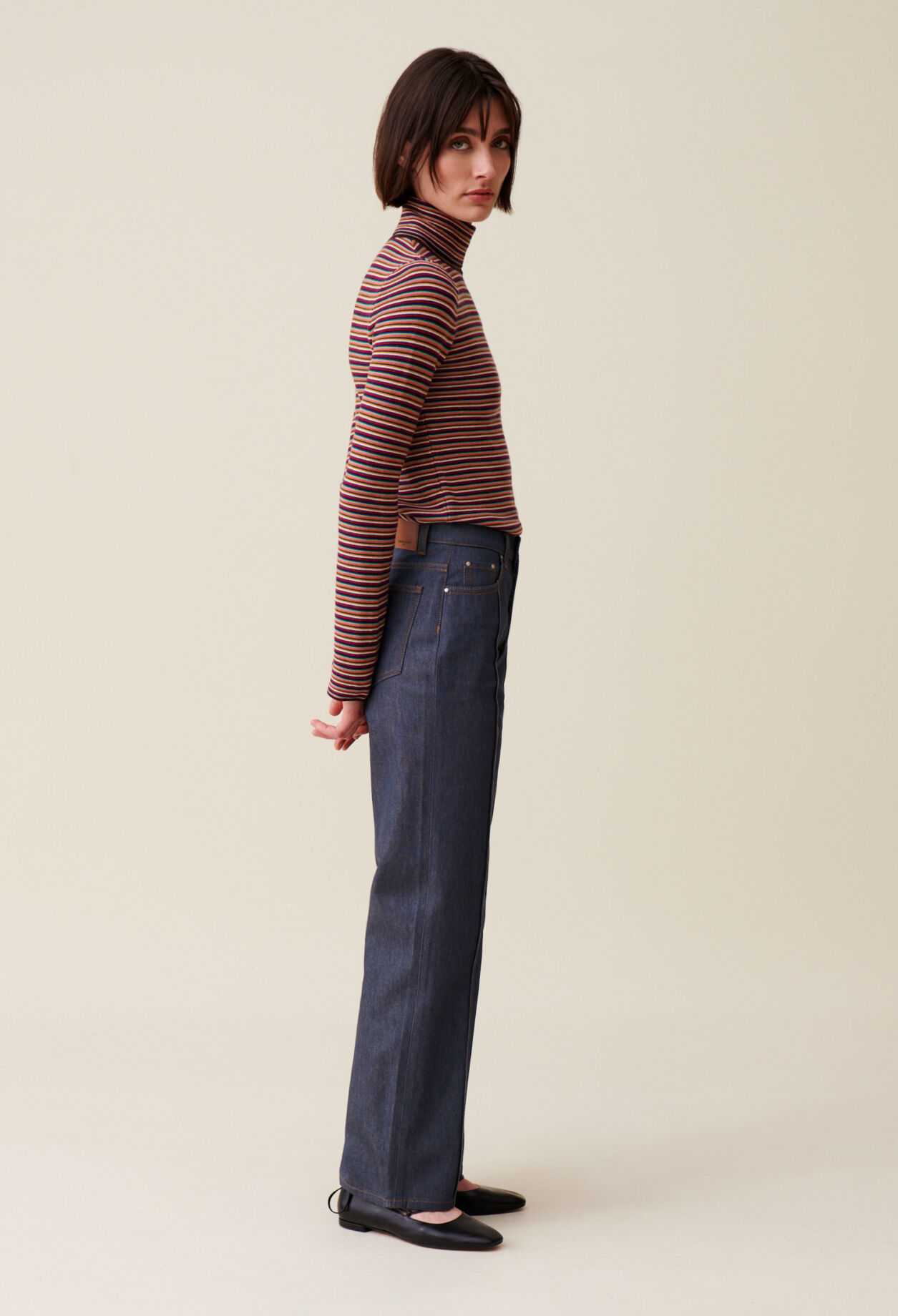 Strickpullover mit Rollkragen 