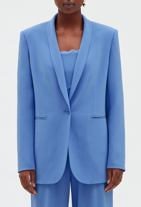 Sky-blue suit jacket