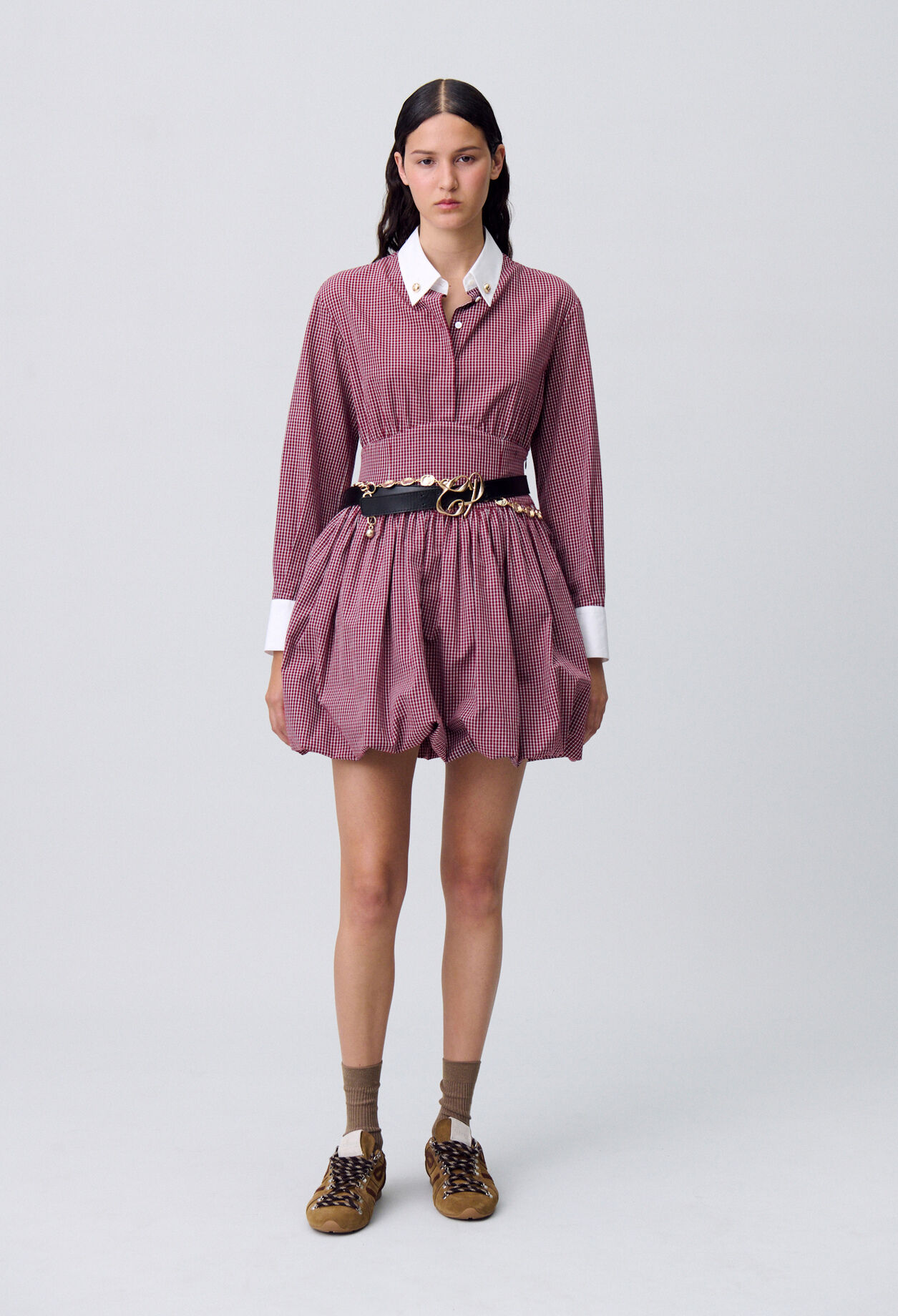 Short checked dress
