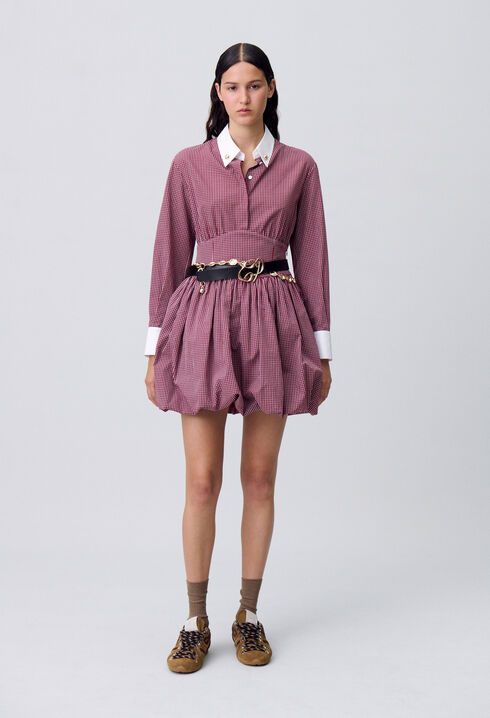 Short checked dress